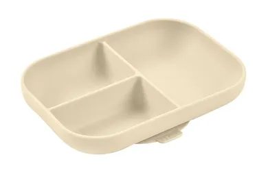 Beaba, silikonowy trójdzielny talerz z przyssawką, clay