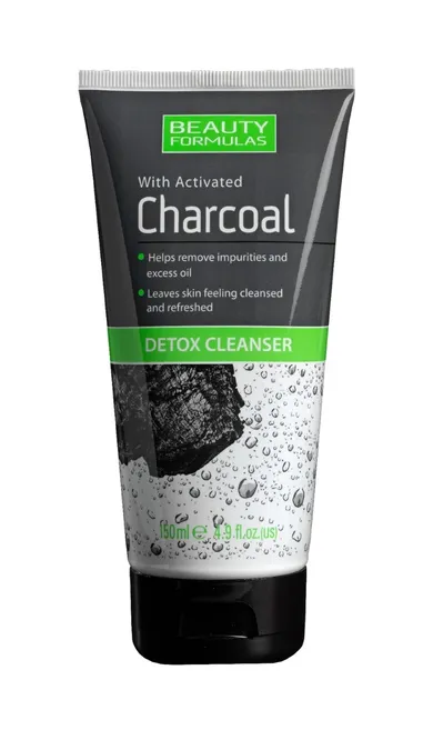 Beauty Formulas, Charcoal, żel do twarzy detoksykujący, z aktywnym węglem, 150 ml