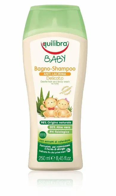 Beauty Formulas, Equilibra Baby, delikatne szampon do ciała i włosów dla dzieci 0+, 250 ml