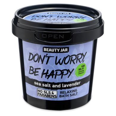 Beauty Jar, Don't Worry Be Happy, relaksująca sól do kąpieli, 150 g