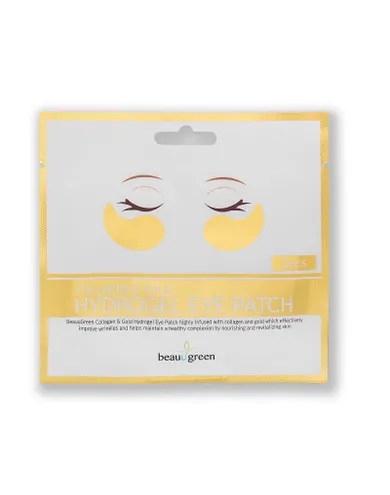 BeauuGreen, Collagen & Gold Hydrogel Eye Patch, hydrożelowe płatki pod oczy z kolagenem i złotem, 2 szt.