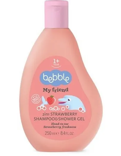 Bebble, szampon 2w1, truskawka, 250 ml