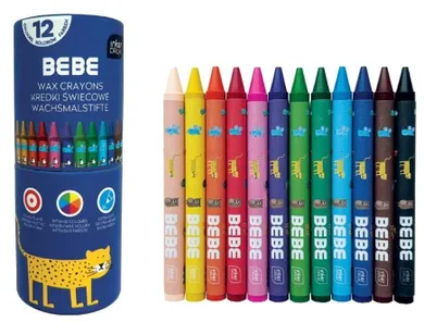 Bebe Kids, kredki świecowe, 12 kolorów