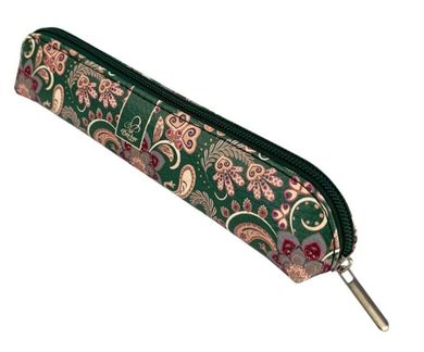 Bee-bee, piórnik mini, Paisley, Kwiaty green