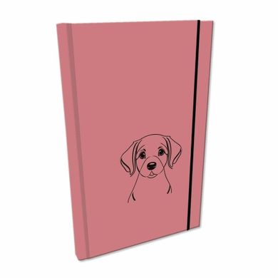 Bee-bee, Soft Touch, notes z gumką, A5, gładki, pies, 1 szt.