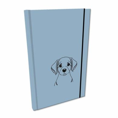 Bee-bee, Soft Touch, notes z gumką, A5, gładki, pies niebieski, 1 szt.