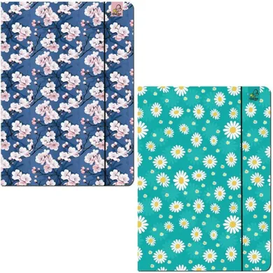 Bee-bee, teczka z gumką A4, Kwiatki, 1 szt.