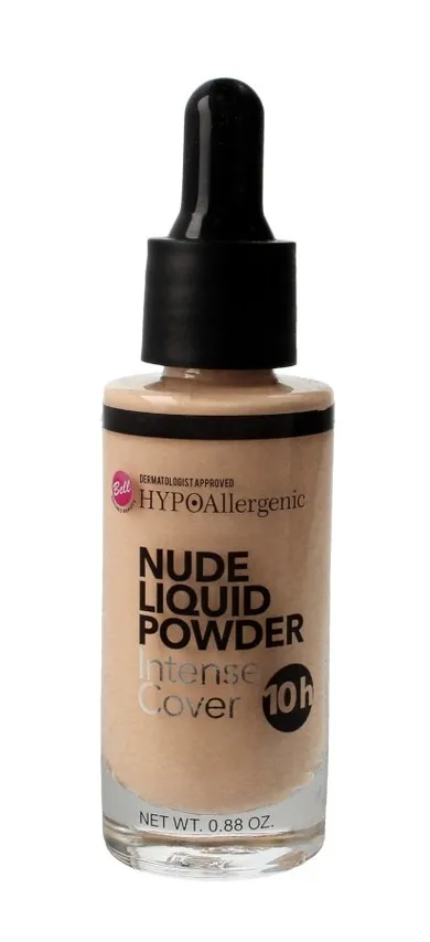 Bell, HypoAllergenic, puder w płynie Nude Liquid Powder, nr 02 Light Beige, 25g