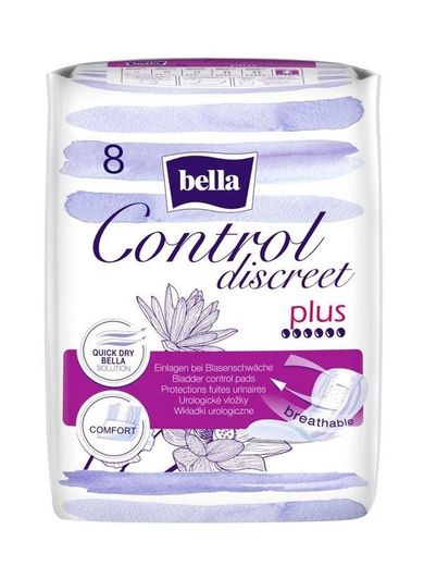 Bella, Control Discreet Plus, wkładki urologiczne, 8 szt.