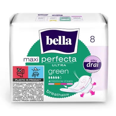 Bella, Perfecta Green Maxi, podpaski higieniczne, 8 szt.