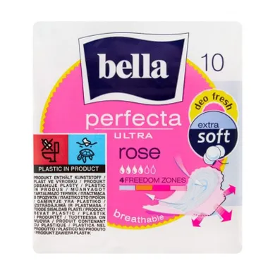 Bella, Perfecta Ultra Rose Extra Soft, podpaski higieniczne 10 szt.