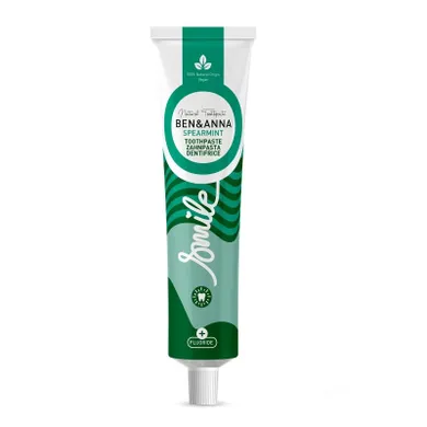 Ben&Anna, Natural Toothpaste, naturalna pasta miętowa do zębów z fluorem, spearmint, 75 ml