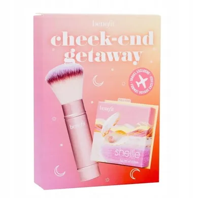 Benefit, Cheek-End Getaway, zestaw, miękki róż w pudrze, 6g + wielozadaniowy pędzel do makijażu