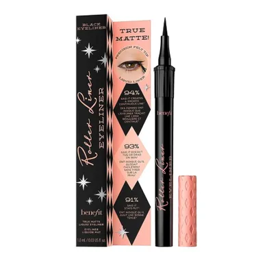 Benefit, Roller Liner Matte Liquid, eyeliner matowy eyeliner w pisaku, Black, 1 ml