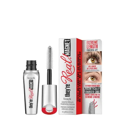 Benefit, They're Real! Magnet Mascara Size Mini, ekstremalnie wydłużający tusz do rzęs, Black, 4.5 g