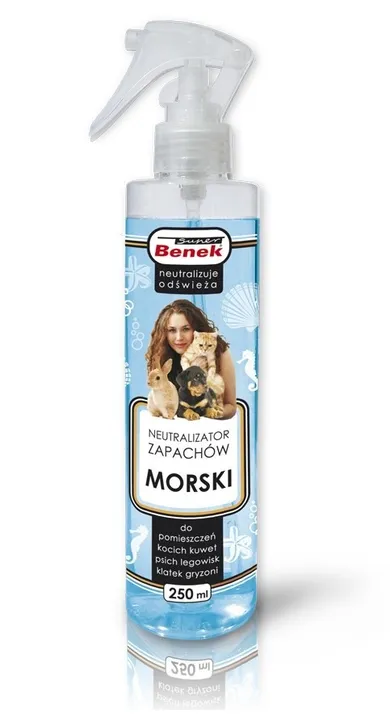 Benek, neutralizator przykrych zapachów, spray, Morski, 250 ml