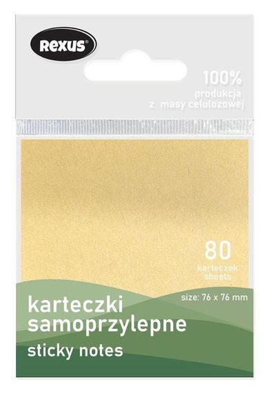 Beniamin, karteczki samoprzylepne, 80 kartek, 76-76 mm