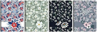 Beniamin, kołozeszyt A4, 80 kartek, kratka, Flower, 1 szt.