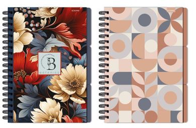 Beniamin, kołozeszyt, B5, 96 kartek, kratka, Metaliza z Drip Off, 1 szt.