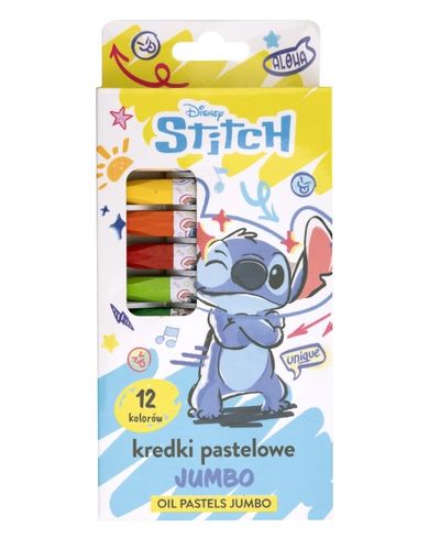 Beniamin, Lilo i Stitch, Jumbo, kredki pastelowe, 12 kolorów
