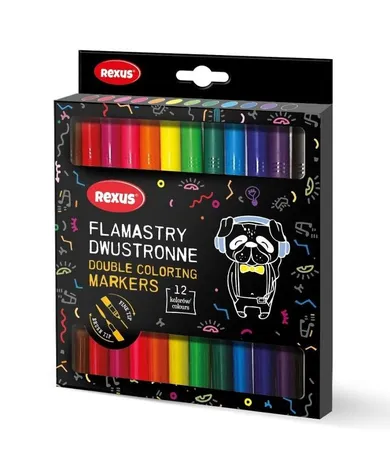 Beniamin, mazaki dwustronne, 2w1, 12 kolorów