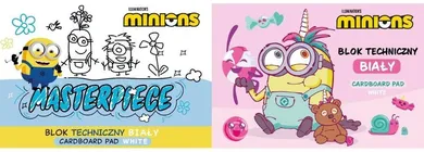 Beniamin, Minionki, blok techniczny, biały, A4, 10 kartek, 1 szt.