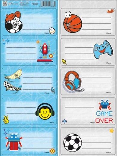 Beniamin, naklejki na zeszyty, chłopiec