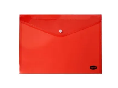 Beniamin, teczka kopertowa na zatrzask, A5, PCV, czerwona, 1 szt.
