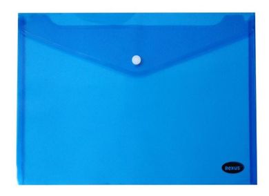 Beniamin, teczka kopertowa, na zatrzask, niebieska, 235-335 mm, 1 szt.