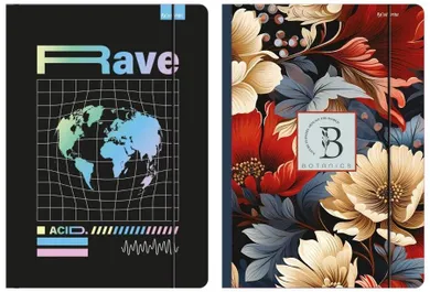 Beniamin, teczka z gumką A4, metaliza z drip off, 1 szt.