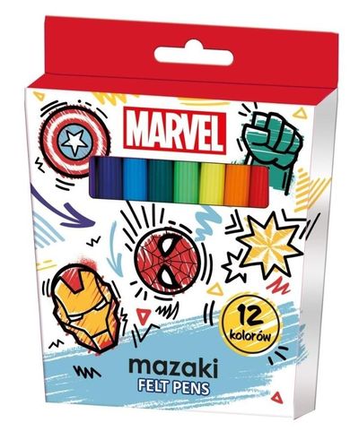 Beniamin, The Avengers, flamastry, 12 kolorów