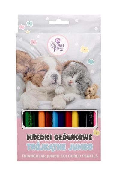 Beniamin The Sweet Pets, kredki trójkątne, jumbo, 12 kolorów