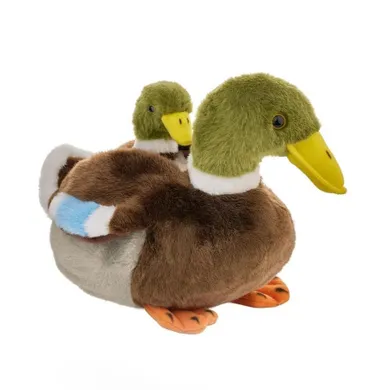 Beppe, Kaczka krzyżówka z dzieckiem, maskotka, 20 cm
