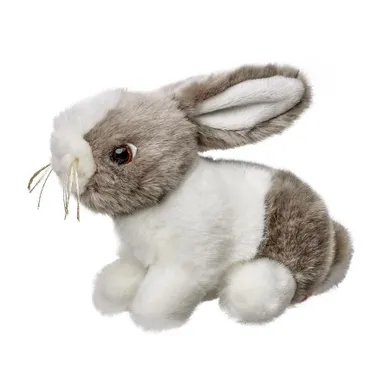 Beppe, Króliczek, maskotka, szaro-biały, 16 cm