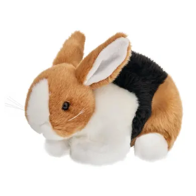 Beppe, królik, maskotka, brązowo-czarny, 18 cm