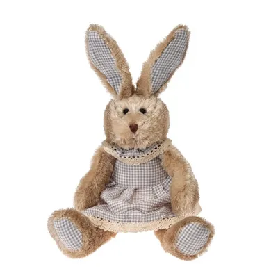 Beppe, Królik Mellin, maskotka w szarej sukience, 25 cm