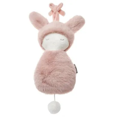 Beppe, Lulu, maskotka z pozytywką, pudrowy róż, 25 cm