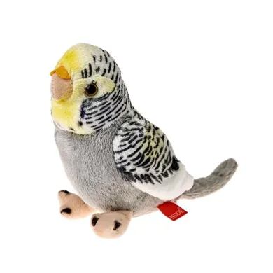 Beppe, Papuga falista, maskotka, szara, 13 cm