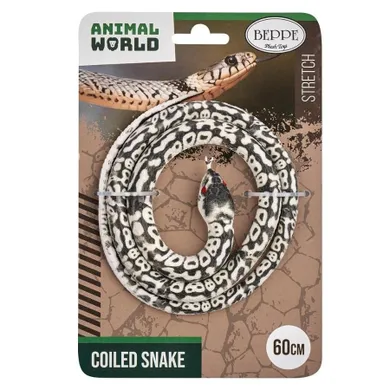 Beppe, wąż gumowy, szaro-biały, 60 cm