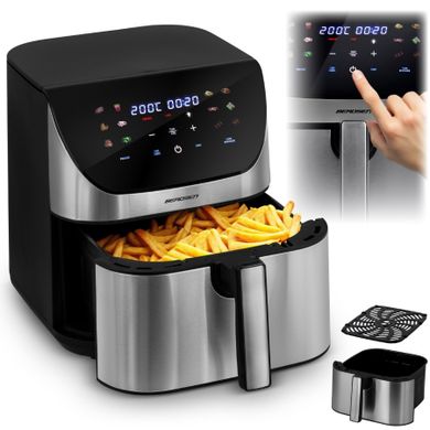 Berdsen, frytkownica beztłuszczowa, air fryer, 1700W, srebrny, 8l, BD-659