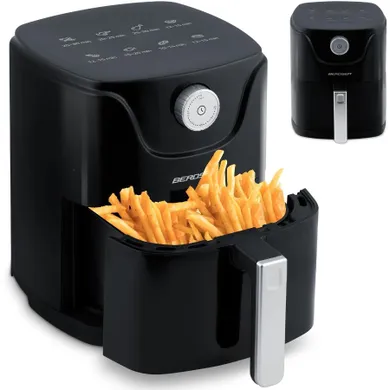 Berdsen, frytkownica beztłuszczowa, air fryer, czarna, 2,5l