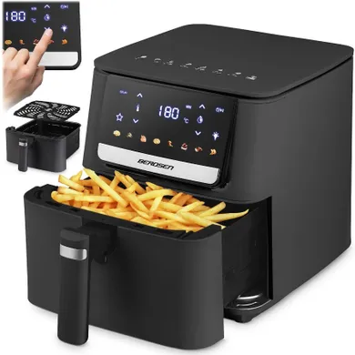 Berdsen, frytkownica beztłuszczowa, air fryer, czarny, BD-662