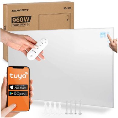 Berdsen, grzejnik na podczerwień, promiennik podczerwieni, 960W, pilot, WiFi, aplikacja, BD-989