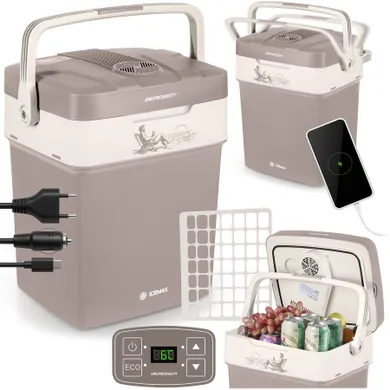 Berdsen, Icemax, lodówka turystyczna, tryb Eco, ciemno-szara, 29l