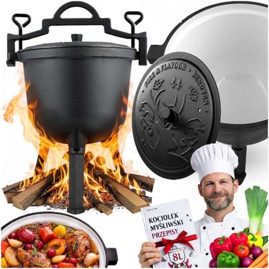 Berdsen, kociołek żeliwny, emaliowany, 8l