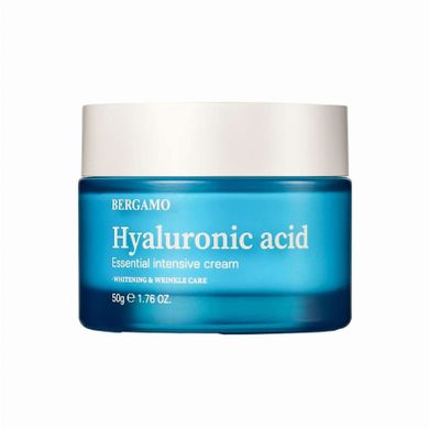 Bergamo, Hyaluronic Acid Essential Intensive Cream, nawilżający krem do twarzy z kwasem hialuronowym, 50 g