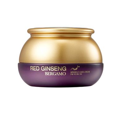 Bergamo, Red Ginseng Wrinkle Care Cream, krem przeciwzmarszczkowy z czerwonym żeń-szeniem, 50 ml
