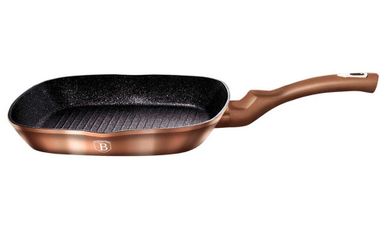 Berlinger Haus, Rose Gold, patelnia granitowa grillowa, 28 cm