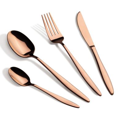 Berlinger Haus, Rose Gold, sztućce, połysk, 24 elementy