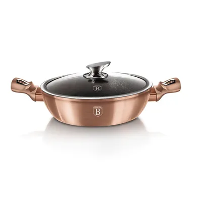 Berlinger Haus, Rose Gold, wok granitowy, 28 cm